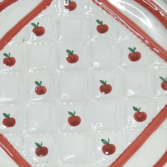 Sigma Tastesetter Wall Decor Plate Potholder with Apples Japan VTG Cottagecore - Picture 2 of 5